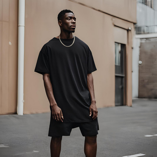 black oversized t shirt